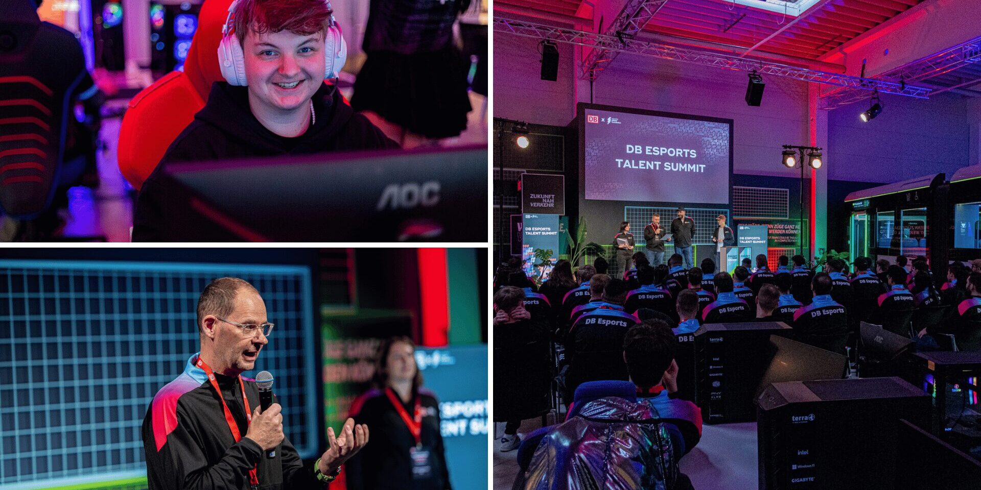 DB Esports player taking part in the DB Esports Summit organized bei Deutsche Bahn and esports player foundation.
